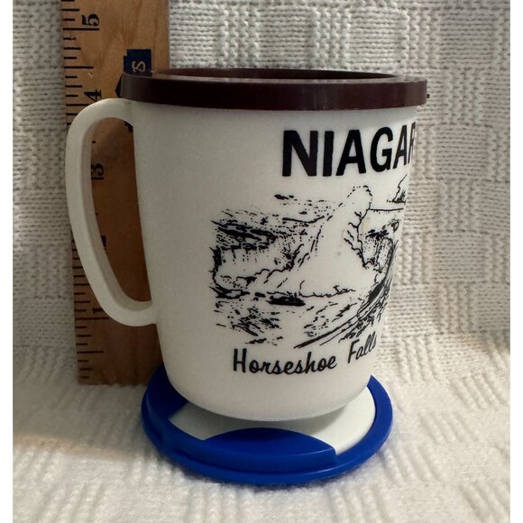 VTG NOS Niagara Falls Horseshoe Falls Travel Mug with Dash Mount and Lid - Picture 9 of 10